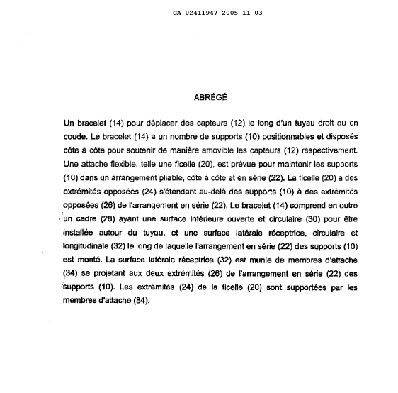 Document de brevet canadien 2411947. Abrégé 20041222. Image 1 de 1
