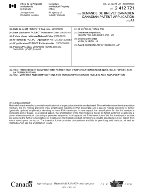 Document de brevet canadien 2412721. Page couverture 20030228. Image 1 de 1