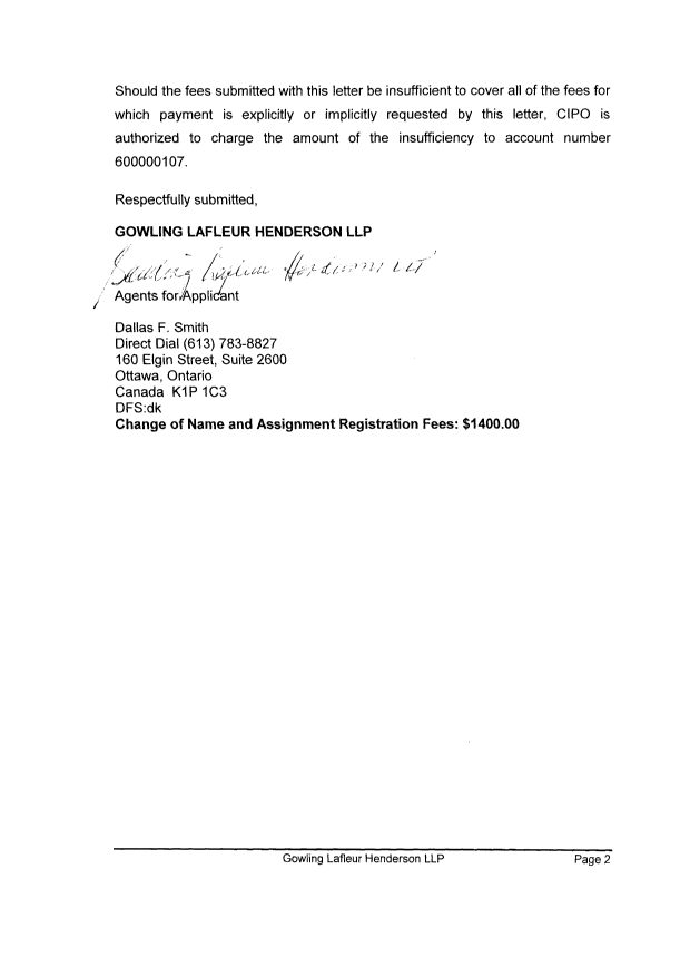 Canadian Patent Document 2413956. Assignment 20130723. Image 2 of 10