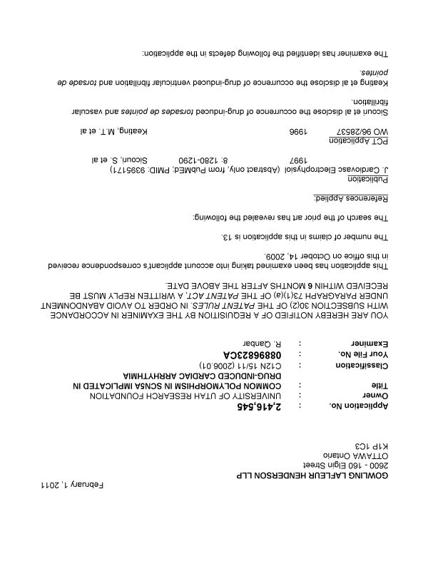 Canadian Patent Document 2416545. Prosecution-Amendment 20101201. Image 1 of 3