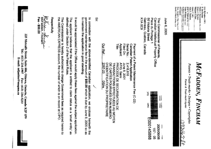 Document de brevet canadien 2416816. Taxes 20041206. Image 1 de 1