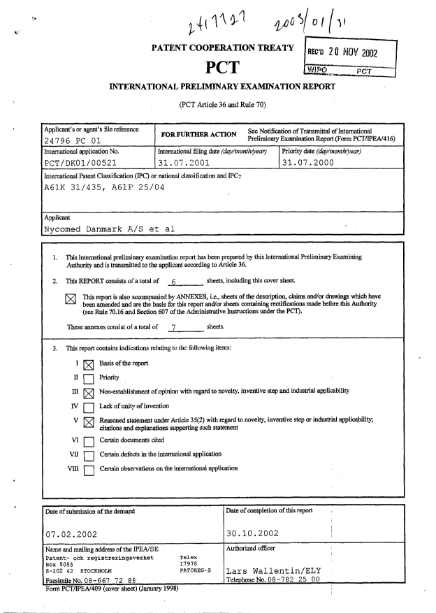 Document de brevet canadien 2417727. PCT 20030131. Image 1 de 6