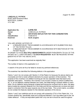 Canadian Patent Document 2418133. Prosecution-Amendment 20031218. Image 1 of 2