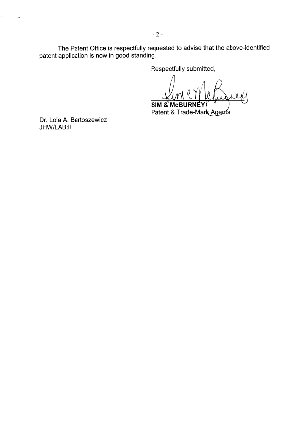 Canadian Patent Document 2419049. Correspondence 20061017. Image 2 of 3