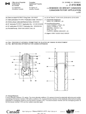 Canadian Patent Document 2419806. Cover Page 20030911. Image 1 of 1