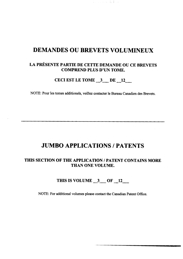 Document de brevet canadien 2420555. Description 20100716. Image 1 de 500