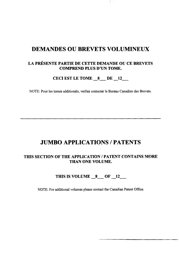 Document de brevet canadien 2420555. Description 20111215. Image 1 de 500