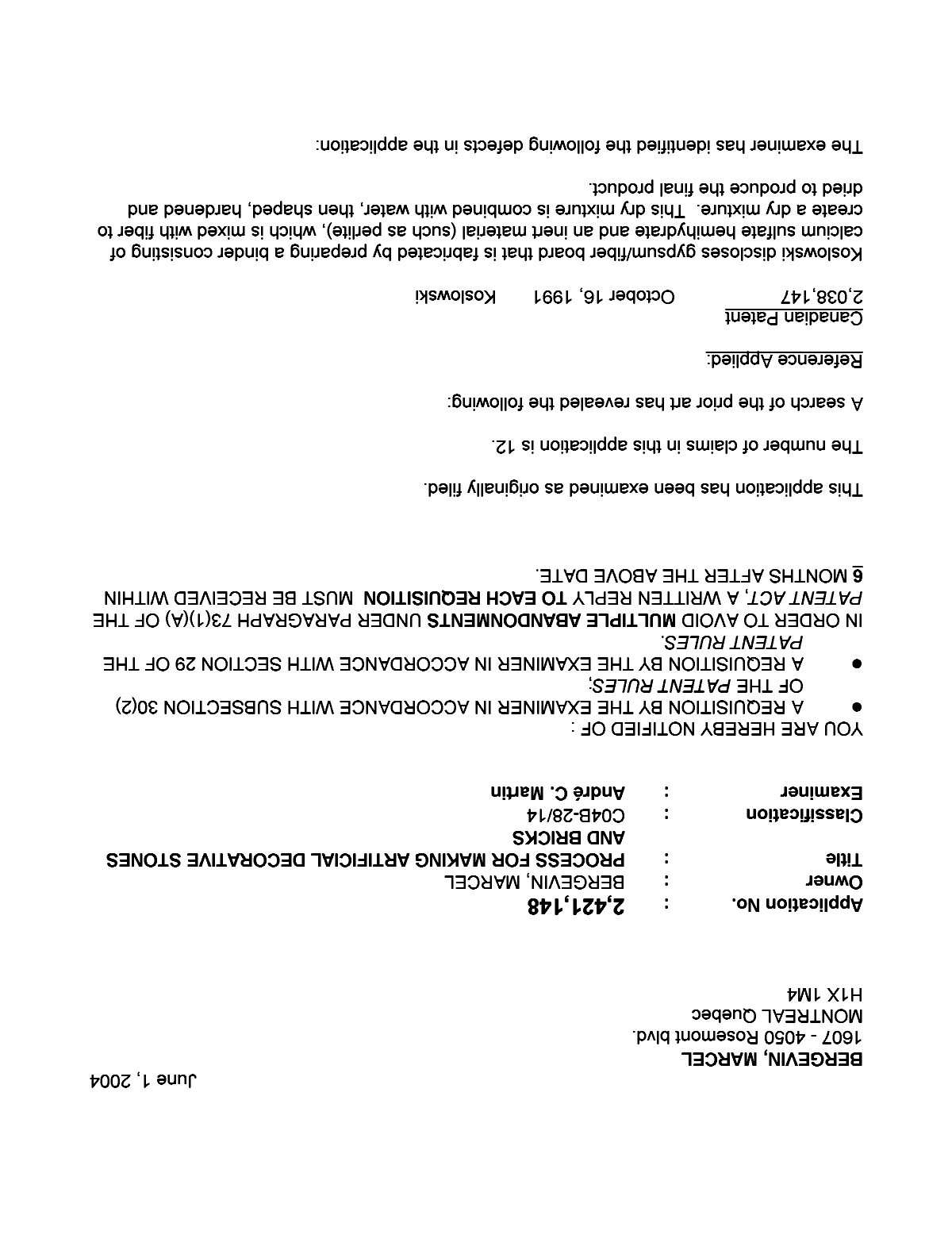 Document de brevet canadien 2421148. Poursuite-Amendment 20031201. Image 1 de 3