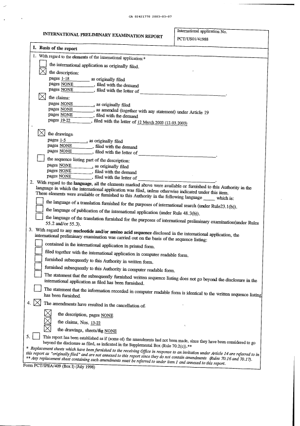 Document de brevet canadien 2421770. PCT 20021207. Image 2 de 7
