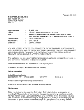 Canadian Patent Document 2423148. Prosecution-Amendment 20090216. Image 1 of 2