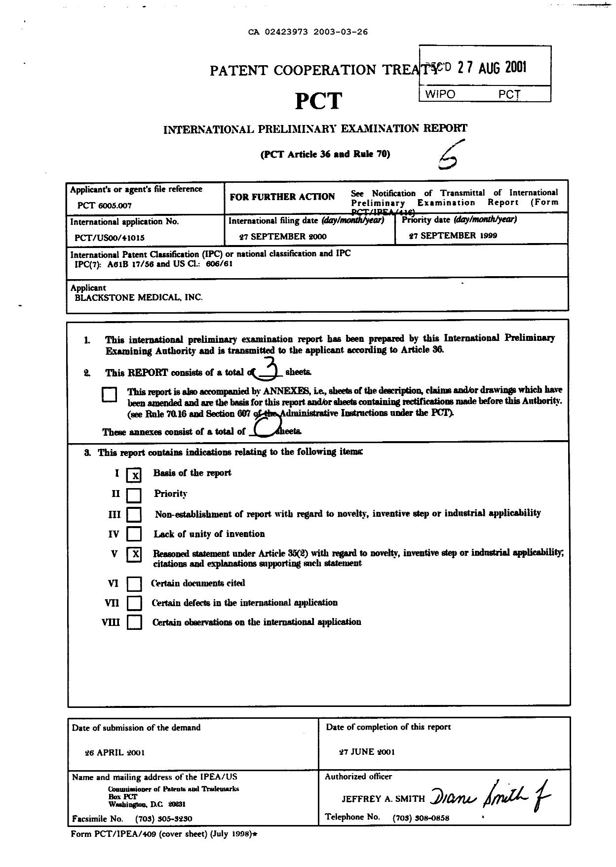 Canadian Patent Document 2423973. PCT 20021226. Image 2 of 6