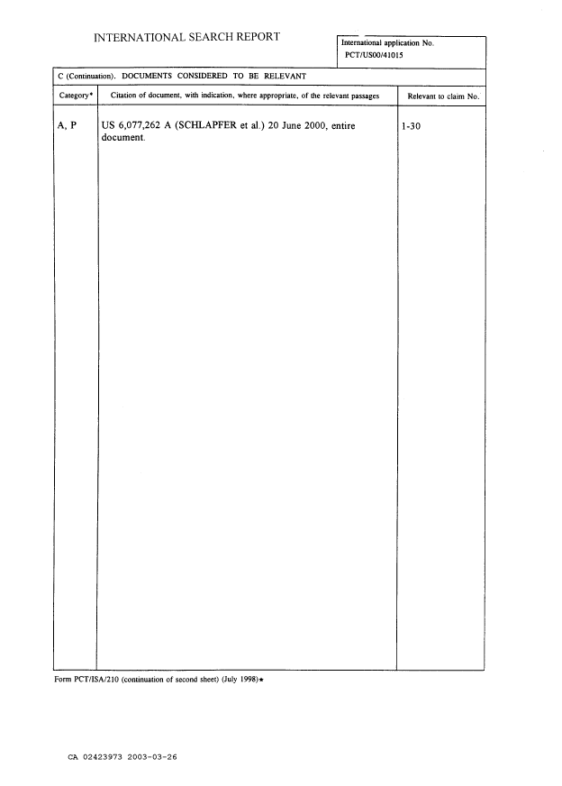 Document de brevet canadien 2423973. PCT 20021226. Image 6 de 6