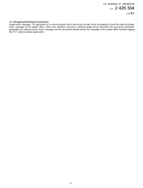 Document de brevet canadien 2426304. Page couverture 20021219. Image 2 de 2