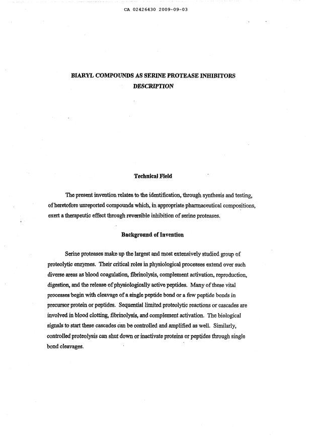 Document de brevet canadien 2426430. Description 20120816. Image 1 de 312
