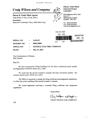 Document de brevet canadien 2430471. Correspondance 20021224. Image 1 de 1