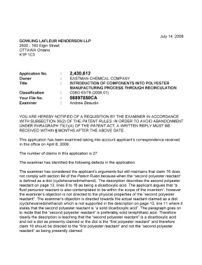Canadian Patent Document 2430612. Prosecution-Amendment 20080714. Image 1 of 2