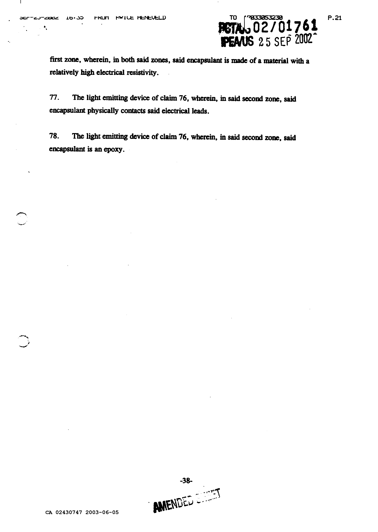 Canadian Patent Document 2430747. Claims 20021205. Image 9 of 9