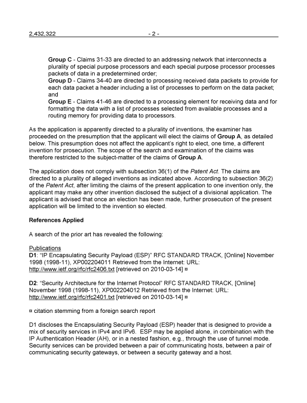 Canadian Patent Document 2432322. Prosecution-Amendment 20091226. Image 2 of 3