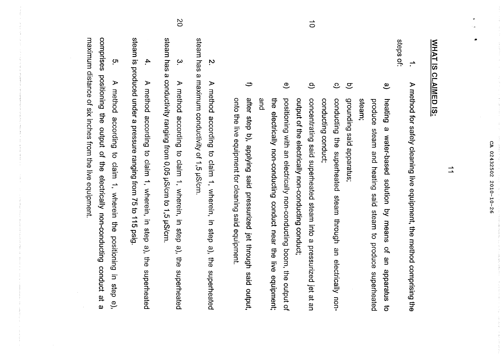 Document de brevet canadien 2432502. Revendications 20091226. Image 1 de 4