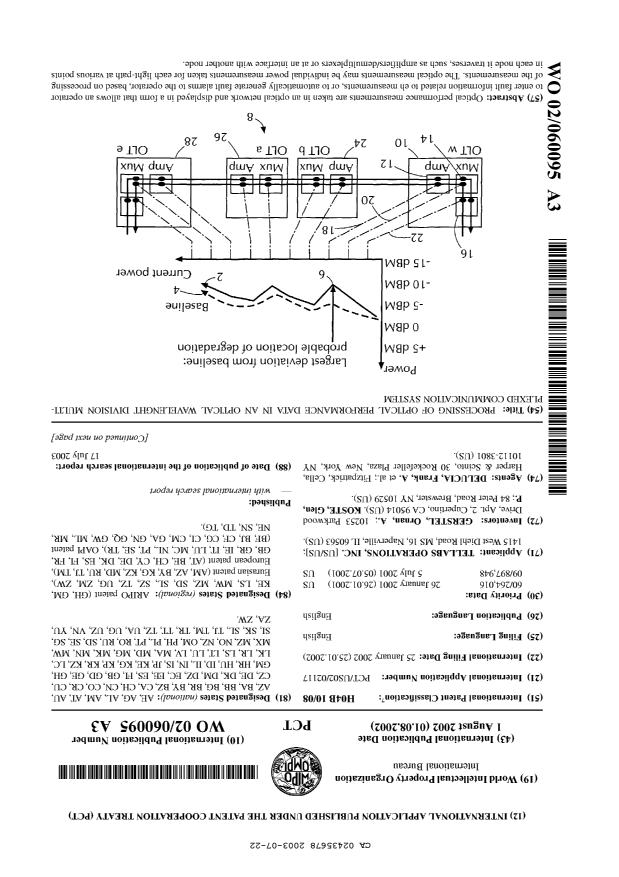 Canadian Patent Document 2435678. Abstract 20030722. Image 1 of 2