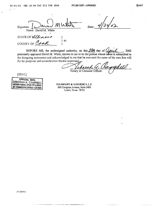 Canadian Patent Document 2437958. Assignment 20031204. Image 7 of 7