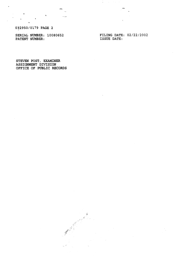 Document de brevet canadien 2439882. Cession 20031009. Image 4 de 4