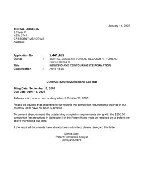 Canadian Patent Document 2441489. Correspondence 20050104. Image 1 of 1