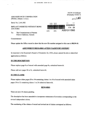Canadian Patent Document 2441982. Prosecution-Amendment 20081222. Image 1 of 12