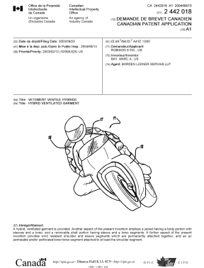 Canadian Patent Document 2442018. Cover Page 20031219. Image 1 of 1