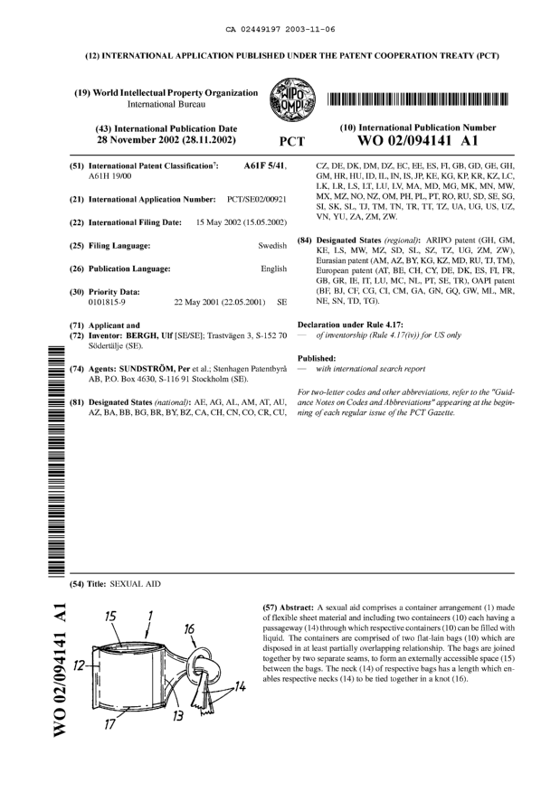 Document de brevet canadien 2449197. Abrégé 20031106. Image 1 de 1