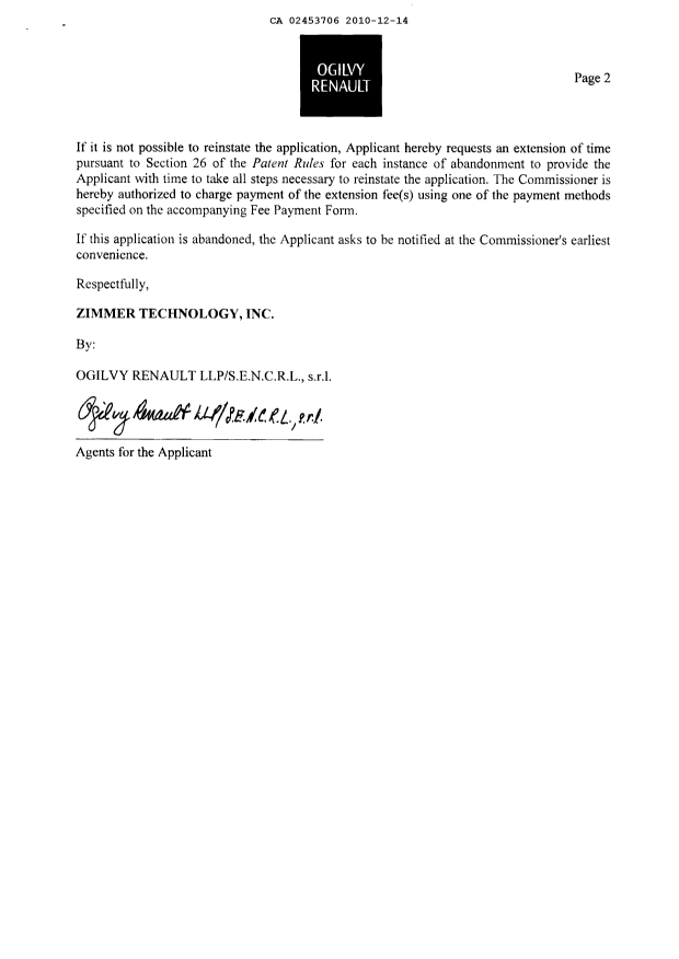 Canadian Patent Document 2453706. Correspondence 20101214. Image 2 of 2