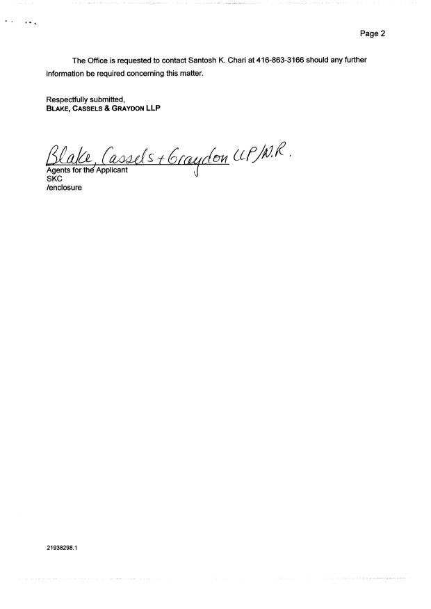 Canadian Patent Document 2456697. Correspondence 20091112. Image 2 of 2
