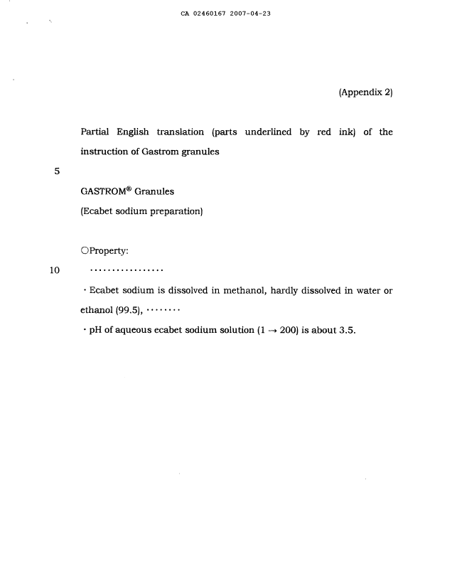 Canadian Patent Document 2460167. Prosecution-Amendment 20070423. Image 10 of 10