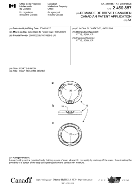 Document de brevet canadien 2460887. Page couverture 20050812. Image 1 de 1