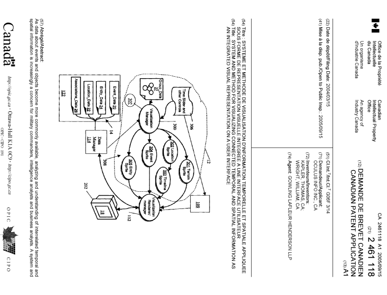 Canadian Patent Document 2461118. Cover Page 20050902. Image 1 of 2