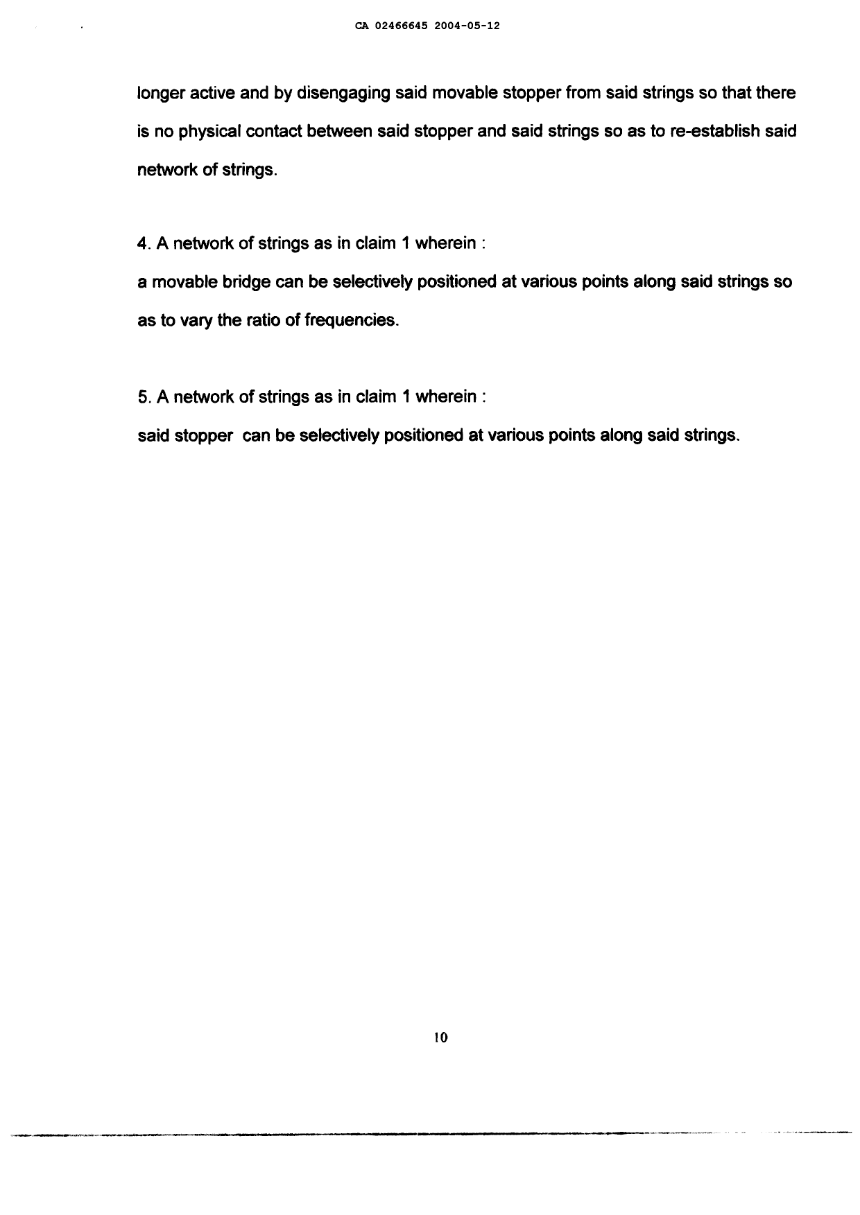 Document de brevet canadien 2466645. Revendications 20031212. Image 3 de 3