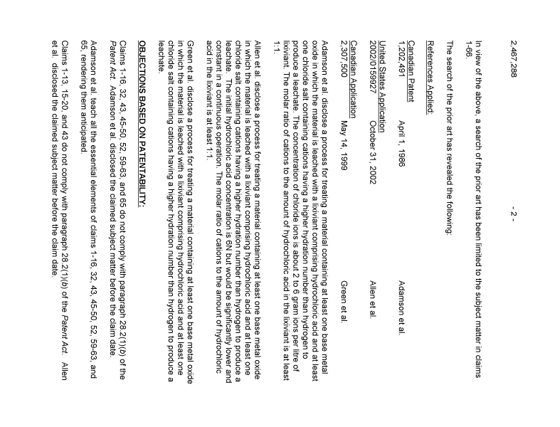 Document de brevet canadien 2467288. Poursuite-Amendment 20031207. Image 2 de 4