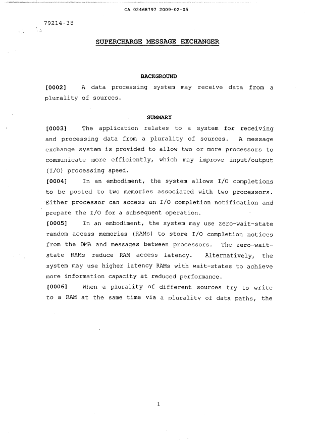 Canadian Patent Document 2468797. Description 20101225. Image 1 of 23
