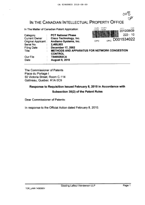Canadian Patent Document 2469803. Prosecution-Amendment 20091209. Image 1 of 4