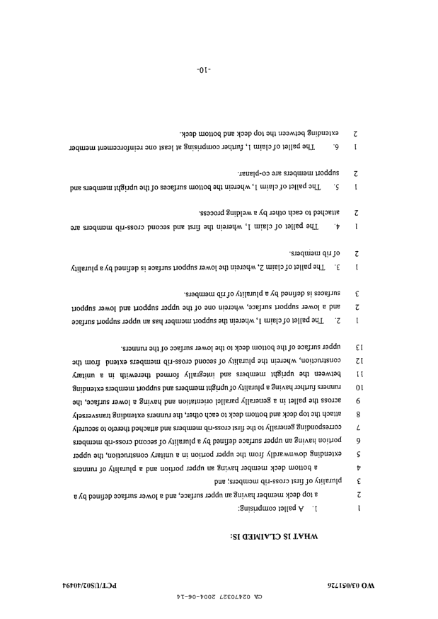 Document de brevet canadien 2470327. Revendications 20040614. Image 1 de 5