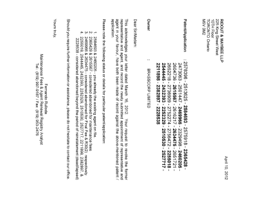 Canadian Patent Document 2473063. Correspondence 20111210. Image 1 of 1