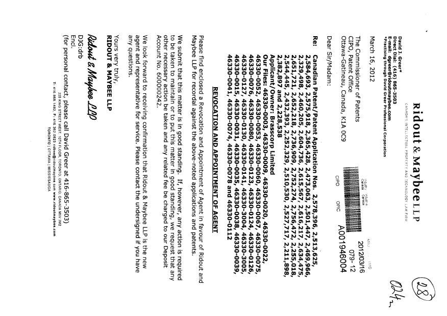 Canadian Patent Document 2473063. Correspondence 20111216. Image 1 of 4