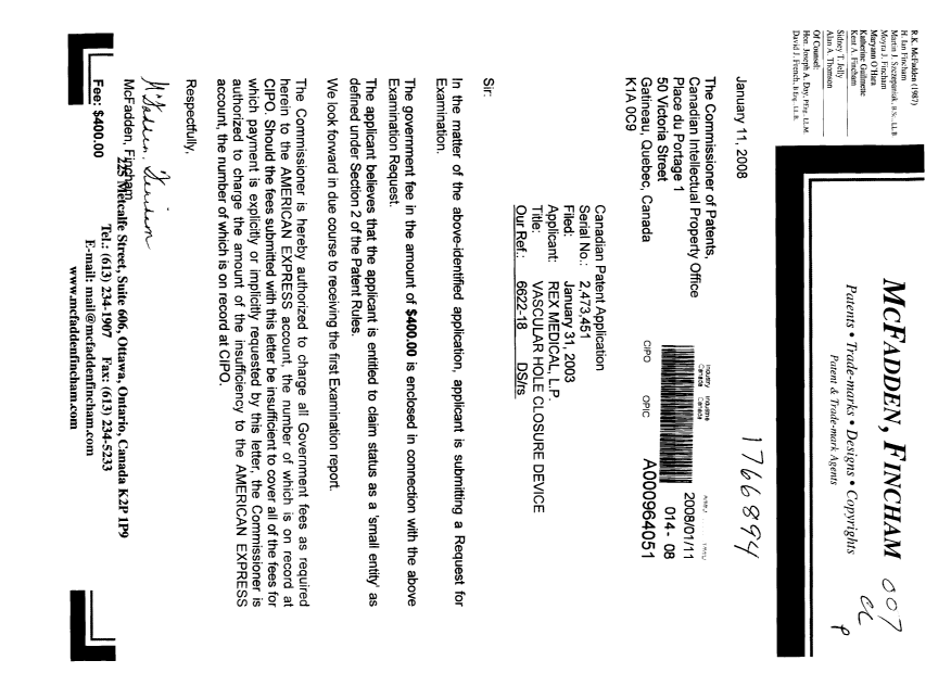 Canadian Patent Document 2473451. Prosecution-Amendment 20080111. Image 1 of 1