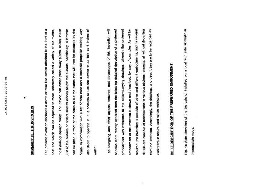 Document de brevet canadien 2473650. Description 20051205. Image 2 de 5