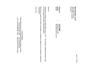 Document de brevet canadien 2473650. Correspondance 20091215. Image 1 de 1