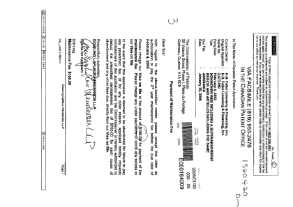 Canadian Patent Document 2473950. Fees 20060130. Image 1 of 1