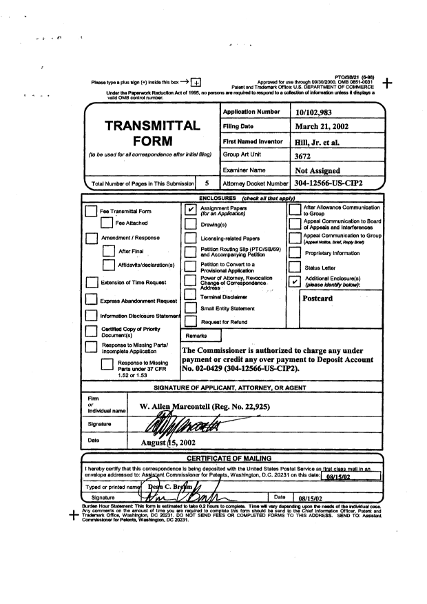 Canadian Patent Document 2480070. Assignment 20050920. Image 7 of 7
