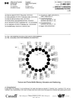 Document de brevet canadien 2480081. Page couverture 20061205. Image 1 de 2