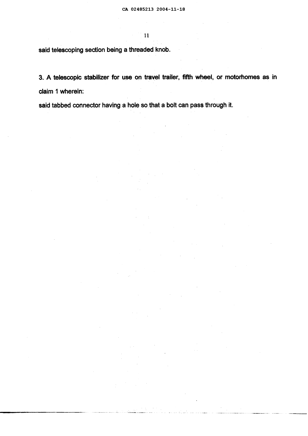 Document de brevet canadien 2485213. Revendications 20031218. Image 2 de 2