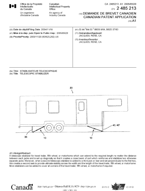Document de brevet canadien 2485213. Page couverture 20041206. Image 1 de 1